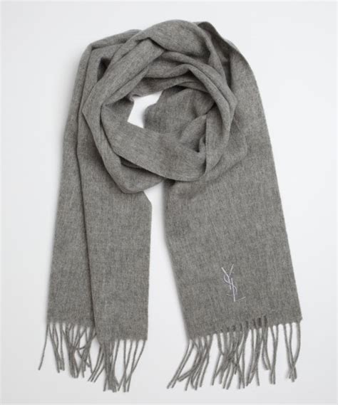 ysl mens grey scarf|ysl scarf wool on sale.